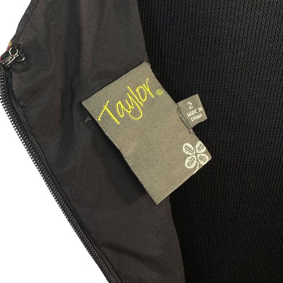 Taylor Size 2 Floral Fit and Flare Prom, Party, Cocktail, Graduation Dress - Picture 4 of 11